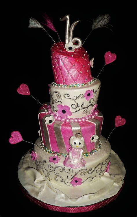 Baking With Roxanas Cakes Sweet 16 Hello Kitty Themed Cake