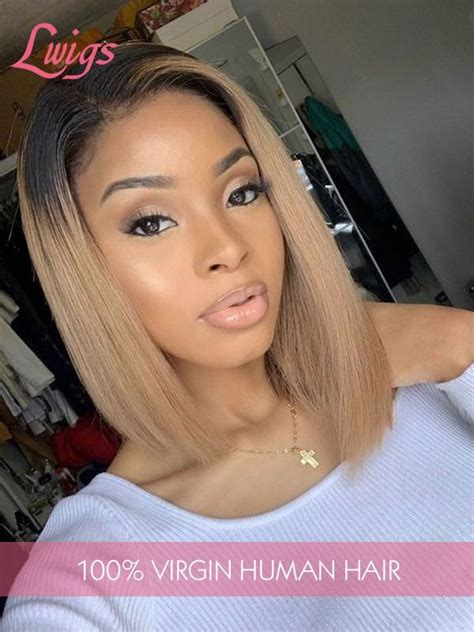 Two Tone Color 1b 30 Short Bob Style Middle Parting 100 Brazilian