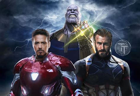 Avengers Infinity War Captain America Iron Man Thanos Wallpaper Hd