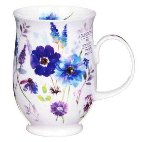 Dunoon Floral Harmony Blue Suffolk Shape Mug Temptation Gifts