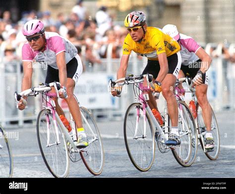 Tour De France Jan Ullrich In The Yellow Jersey And Bjarne Riis