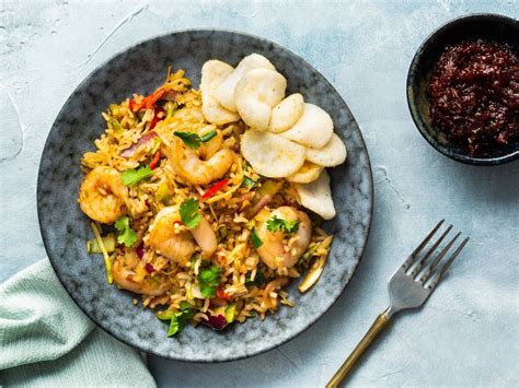 Nasi Met Gewokte Garnalen Thaise Wokgroentes En Koriander Conimex