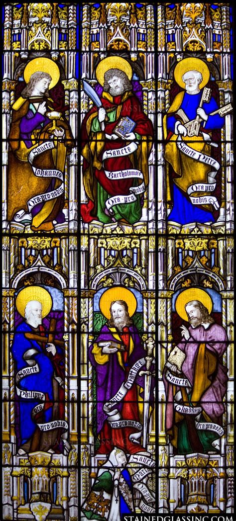 The Apostles Religious Stained Glass Window