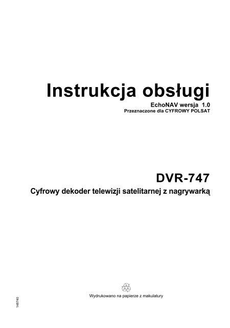 Zobacz instrukcjÄ dekodera format pdf Cyfrowy Polsat