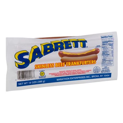 Sabrett Hot Dogs Nutrition