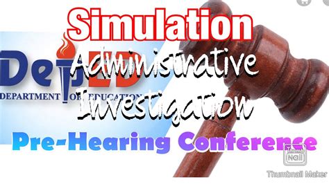 Simulation Of Pre Hearing Conference Deped Administrative