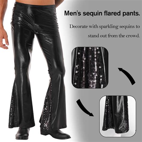 Uk Sexy Men Pvc Faux Leather Wet Look Tight Pants Leggings Zipper Long