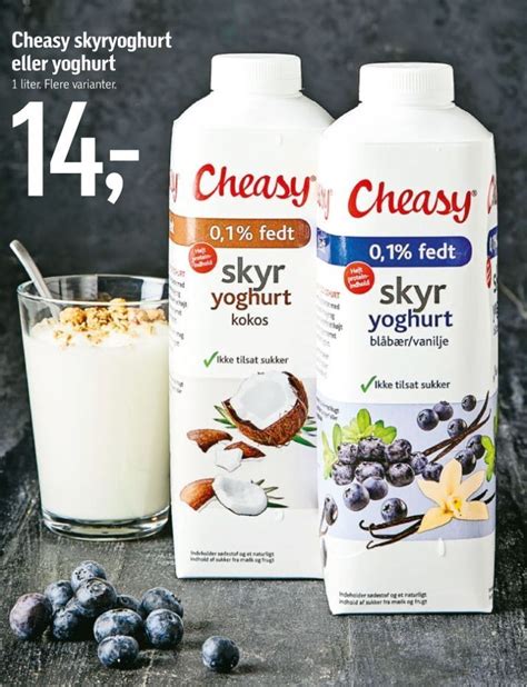 Cheasy Skyr Yoghurt Bl B R Vanilje Tilbud Hos F Tex