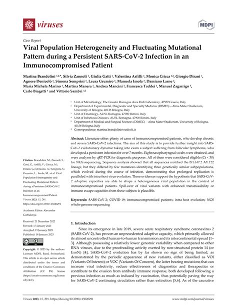 Pdf Viral Population Heterogeneity And Fluctuating Mutational Pattern