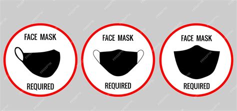 Premium Vector Signage Face Mask Required