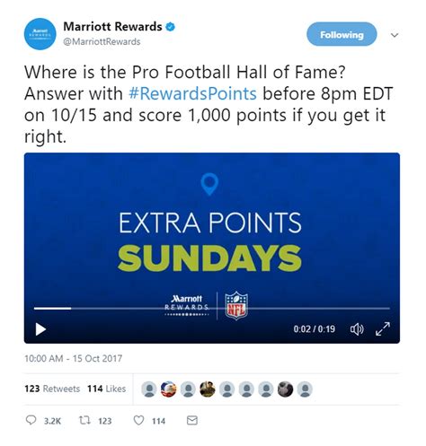 Easy Marriott Rewards Points Via Marriott, the NFL, and Twitter