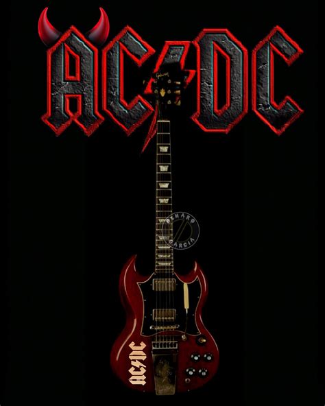 Acdc Angus Young Guitar ⚡️ Gibson Sg Acdc Wallpaper Ac