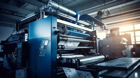 Premium Photo | Modern printing press machine in an industrial facility