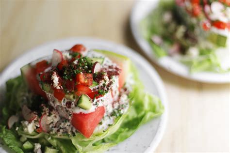 watermelon wedge salad - Cardamom and Tea