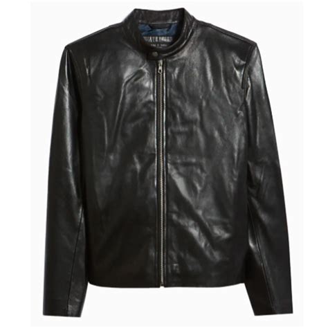 Rag Bone Brown Black Men S Archive Cafe Racer Leather Jacket