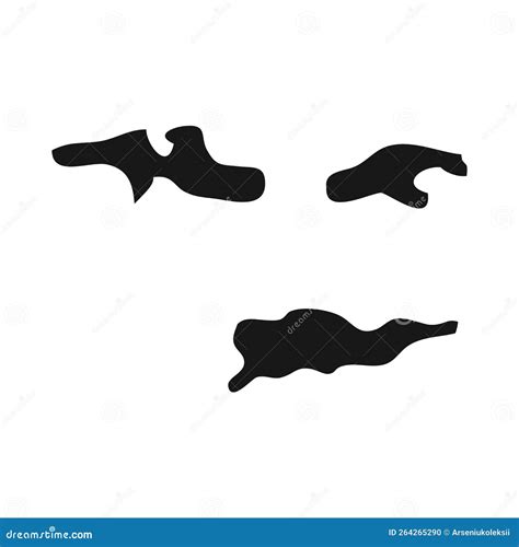 Simplified Silhouette Of Puerto Rico Island Border Cartoon Vector