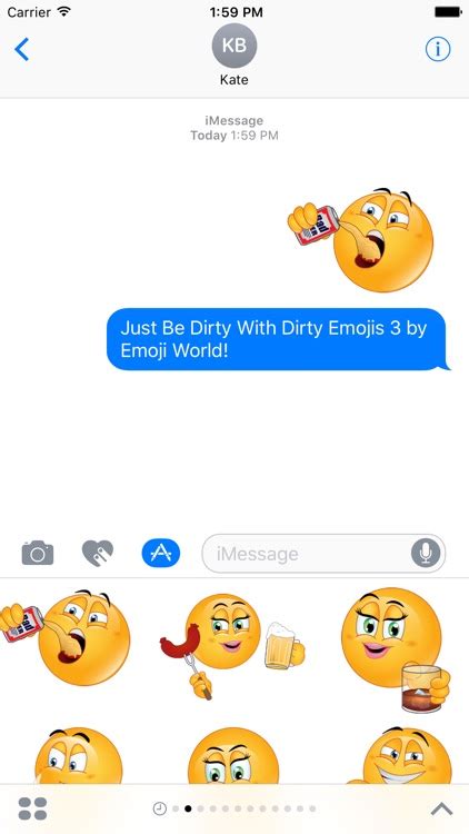 Dirty Emojis Just Be Dirty Stickers By Emoji World