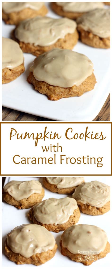 Melt In Your Mouth Pumpkin Cookies With Caramel Frosting Are My All