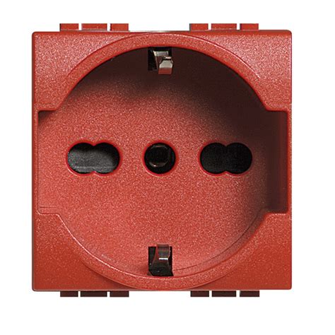 Bticino Livinglight Schuko Socket Red