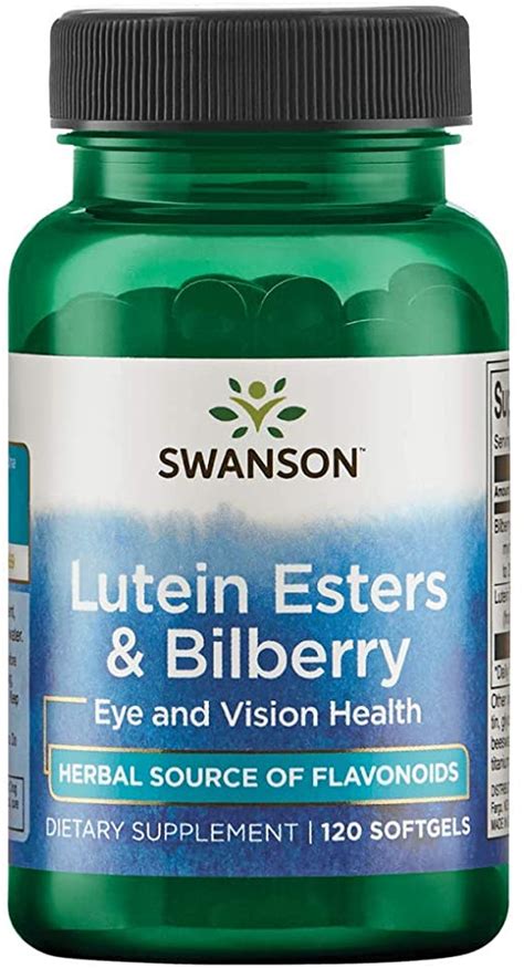 Swanson Lutein Esters Bilberry Softgels E Vitamina Gr