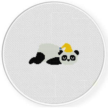 Sleepy Panda Cross Stitch Pattern Daily Cross Stitch