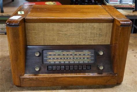 Lot Philco Model 48 482 Walnut Multi Band Table Radio Circa 1950