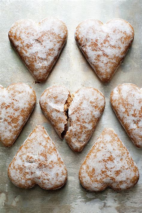 Heart Shaped Gingerbread Cookies Digital Art By Magdalena Niemczyk Elanart