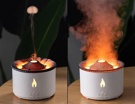 Volcano Or Flames Ultrasonic Humidifier Essential Oil Diffuser The