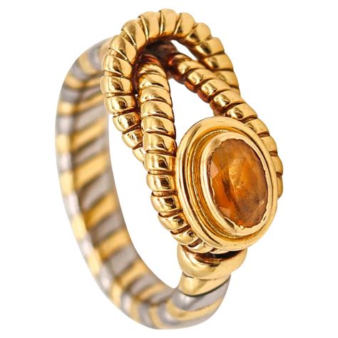 Anello Cartier Tubogas Nodo D Ercole In Acciaio E Oro Carati Con