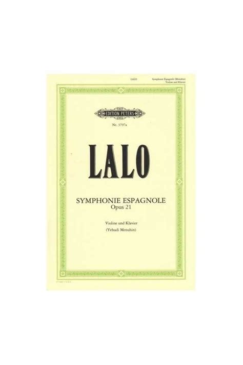 Violin Compositions of Édouard Lalo Animato Strings