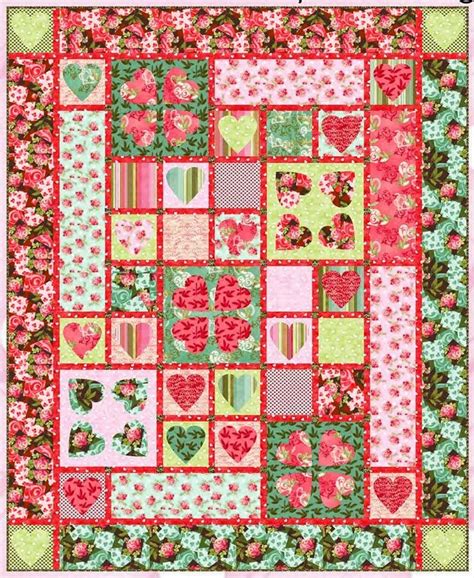 Free Pattern Day Hearts And Valentines Heart Quilt Pattern Heart