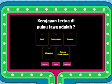 Latihan Kerajaan Hindu Budha Gameshow Quiz