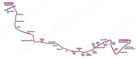 delhi metro magenta  stations list hd route map fare stations