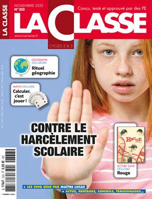 Boutique des Editions La Classe N333 Contre le harcèlement scolaire