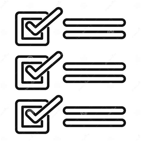 Check Mark Icon Indicating Completing Tasks Stock Illustration