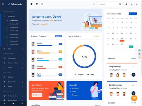 Responsive Education Dashboard Bootstrap Admin Templates