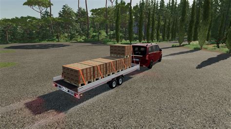 EU Platform Trailer 5x2m V1 0 0 0 FS25 FS22 Mod