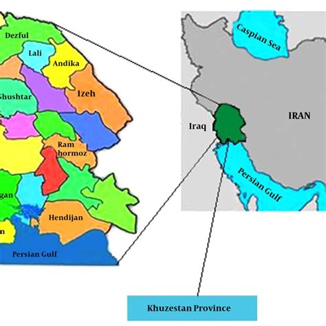 Map of Iran and Khuzestan Province | Download Scientific Diagram