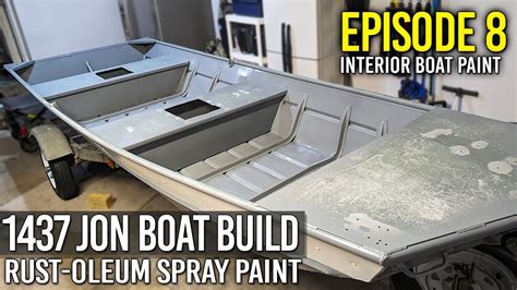 Aluminum Boat Paint W Rustoleum Smoke Gray Enamel On The Jon Boat To Bass Boat Conversion Build