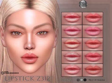 Zenx Lipstick Z Makeup Cc Sims Cc Makeup Sims