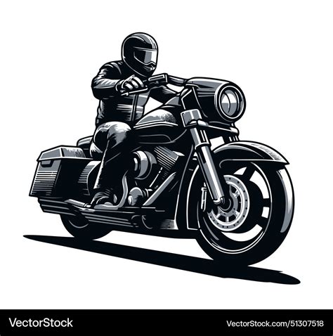 Dynamic motorcycle rider Royalty Free Vector Image