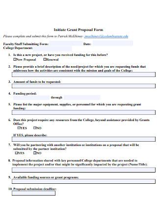 32 SAMPLE Grant Proposal Forms In PDF MS Word