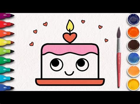 How to Draw a Simple Cute Cake