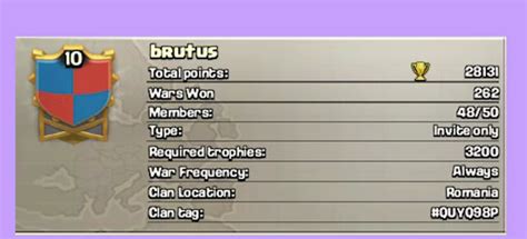 As A Romanian My Self I Know That First Ever Clan To Reach Level 10 Is This From Romania R