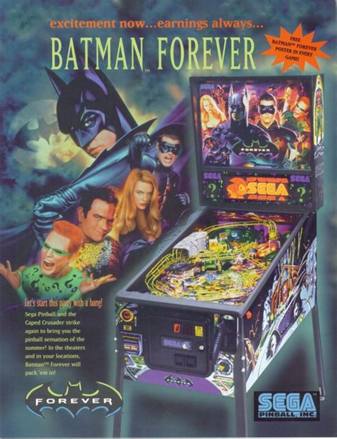 Batman Online Gallery Pinball Brochure From Batman Forever