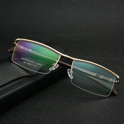 Ultra Light Titanium Alloy Glass Frame Business Men Half Rim Eyeglasses