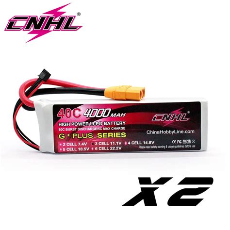 Pcs Cnhl V S Mah Lipo Battery C G Plus With Xt Plug For