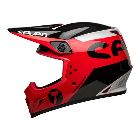 Kask Cross Bell Mx Mips Seven Phaser Matte Red Black Czerwony Czarny