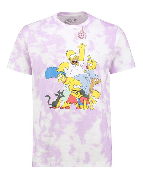 Riachuelo Camiseta Manga Curta Malha Tie Dye The Simpsons Branco