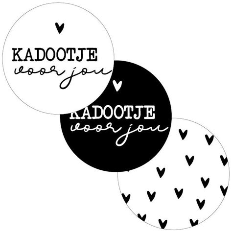 Kadostickers Kadootje Voor Jou Stuks Zwart Wit Creatief En Kado